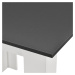Černý jídelní stůl s bílými nohami MADO 120x80