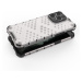 Honeycomb pancéřové pouzdro se silikonovým rámem pro iPhone 14 PRO 6.1" Transparent