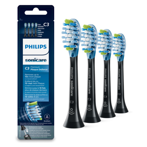 PHILIPS SONICARE Premium Plaque Defense HX9044/33 náhradní hlavice černá 4 ks