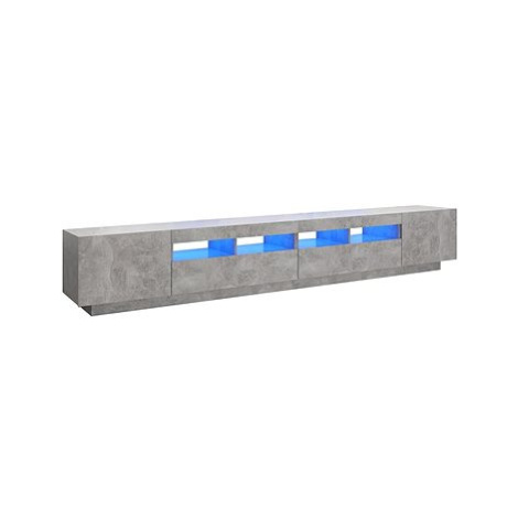 SHUMEE s LED osvětlením betonově šedý 260 × 35 × 40 cm