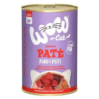 WOW Cat konzerva Paté Hovězí s krocanem Adult 400 g
