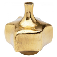 KARE Design Zlatá kovová váza Isabella 30cm