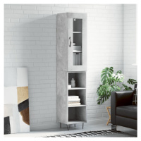 vidaXL Skříň highboard betonově šedá 34,5x34x180 cm kompozitní dřevo