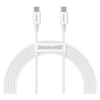 Kabel USB-C na USB-C Baseus Superior Series, 100 W, 2 m (bílý)