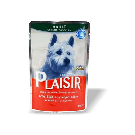 Plaisir Dog kapsička hovězí se zeleninou 22 × 100 g