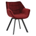 LuxD Designová otočná židle Kiara červený samet