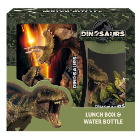 Svačinkový set + láhev na vodu 330ml Dinosaurus