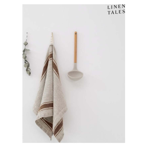 Lněná utěrka 40x65 cm Mocca Stripe Vintage – Linen Tales
