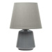 NOVA LUCE stolní lampa ADA šedý kov šedé stínidlo E27 1x12W 230V IP20 bez žárovky 8807002