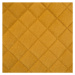 Žlutý přehoz na postel s geometrickým vzorem
