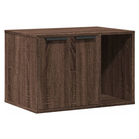 vidaXL Skříňka na kočičí záchod hnědý dub 60x40x40 cm kompozitní dřevo
