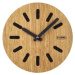 KUBRi 0171 - 20 cm hodiny z dubového masívu včetně dřevěných ručiček