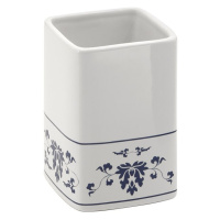 CIXI sklenka na postavení, porcelán, bílá/modrá CX9889