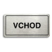 Accept Piktogram "VCHOD" (160 × 80 mm) (stříbrná tabulka - černý tisk)