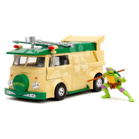 Autíčko Turtles Party Wagon Jada kovové s otevíratelnými dveřmi a figurka Donatello délka 20 cm 