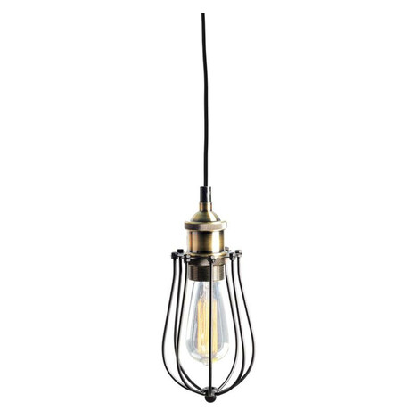 ACA Lighting Vintage závěsné svítidlo KS2047P1BK