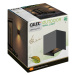 Calex Venkovní nástěnné svítidlo Calex LED Cube, nahoru/dolů, výška 10 cm, černé