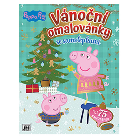 Jiri Models Vánoční omalovánky se samolepkami Peppa Pig JM - Jiří Models