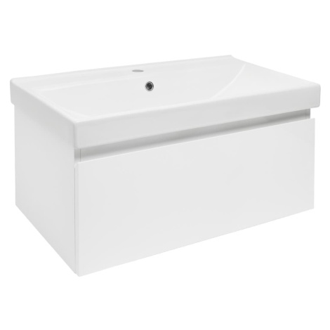 Koupelnová skříňka s umyvadlem SAT B-WAY 79x30x45 cm bílá lesk BWAY80WU1