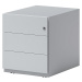 BISLEY Pojízdný kontejner Note™, se 3 univerzálními zásuvkami, v x š x h 495 x 420 x 565 mm, s ú