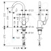 Hansgrohe 71861000 - Dřezová baterie Logis, EcoSmart, chrom