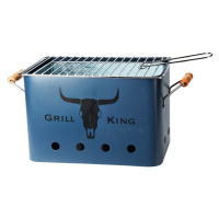 PROGARDEN Přenosný gril na dřevěné uhlí GRILL KING 43 x 20 cm modrá KO-C83000120