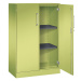C+P Skříň s otočnými dveřmi ASISTO, výška 1292 mm, šířka 800 mm, 2 police, viridianová zelená/vi