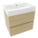 Koupelnová skříňka s umyvadlem Naturel Verona 60x50x45,5 cm světlé dřevo mat VERONA60SDU2