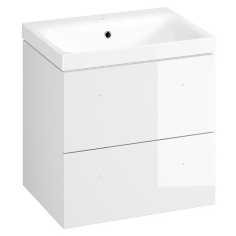 Koupelnová skříňka s umyvadlem Cersanit Medley 60x61.5x45 cm bílá lesk S801-352-DSM