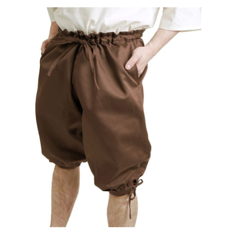 Bavlněné kalhoty krátké - hnědé, velikost M