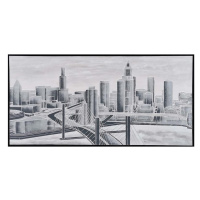 Obraz s rámem Město 70x140 cm