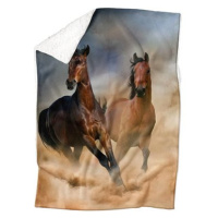 IMPAR Beránková deka Koně, 200 × 140 cm
