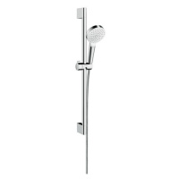 Hansgrohe Crometta Set sprchové hlavice, tyče a hadice / bílá / chrom