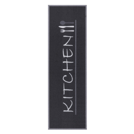 Koberec / Běhoun Hanse Home Cook & Clean Kitchen Cutlery černý / bílý / šedý