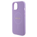 Ochranný kryt Guess PU Saffiano MagSafe pro Apple iPhone 15, fialová