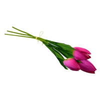 DOMMIO Svazek 3 ks tulipánů, vínové, 50 cm