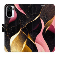 iSaprio flip pouzdro Gold Pink Marble 02 pro Xiaomi Redmi Note 10 / Note 10S