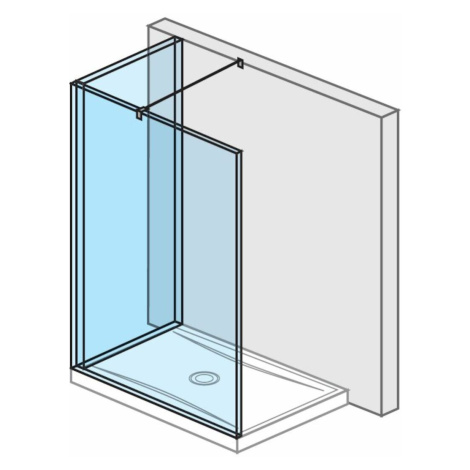 Sprchová zástěna walk-in 130x90 cm Jika Pure H2694240026681