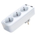 Power charger with 3 AC outlets + 2x USB XO WL08EU, White (6920680826131)