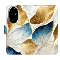 iSaprio Flip pouzdro GoldBlue Leaves pro Honor 200 Pro