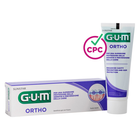 GUM Ortho zubní gelová pasta pro čištění s rovnátky, 75ml