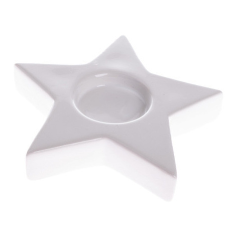 Svícen na čajovou svíčku bílá hvězda, 11,5 cm Asko