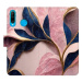 iSaprio flip pouzdro Pink Leaves pro Huawei P30 Lite