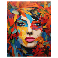Obrazy na stěnu - Dívka v barvách podzimu Rozměr: 80x100 cm, Rámování: vypnuté plátno na rám