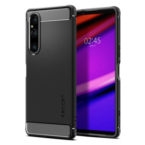 Pouzdro Spigen Rugged Armor Black Sony Xperia 1 V ACS06204 Černá