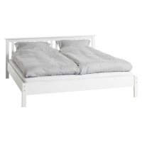 Dvoulůžková postel TORINO — masiv, bílá, 180x200 cm