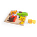 Bigjigs Toys Dřevěné kostky puzzle se zvířátky safari