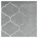 Dekorační vzorovaný závěs s kroužky GISELA stříbrná, 140x250 cm (cena za 1 kus) MyBestHome