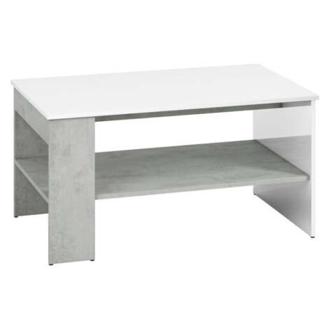 Konferenční stolek Lumens 100 cm, bílá / beton BAUMAX