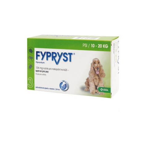 Fypryst Spot-on Dog M sol 1x1,34ml (10-20kg) 2 + 1 zdarma KRKA